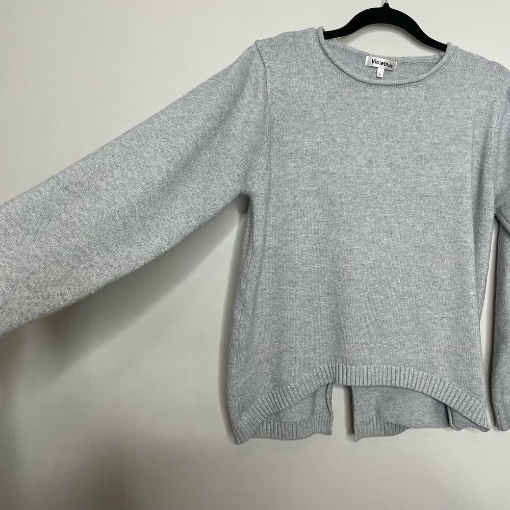 Violet Ruby Pullover Sweater Asymmetrical Hem Kni… - image 4